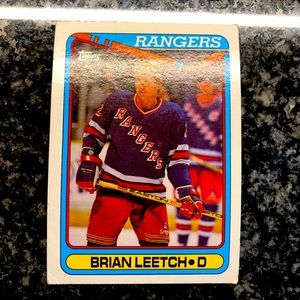 Brian Leetch Topps 1990 #221 Hockey card!!
